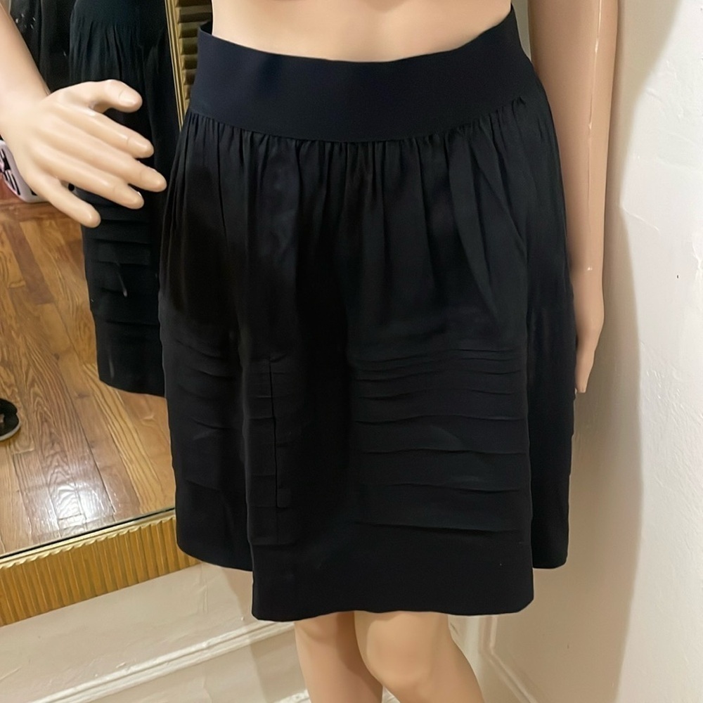Theory Chic Black A-Line mini Skirt